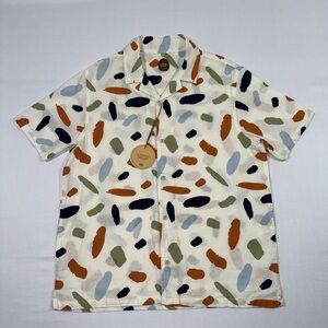 Common People Men’s Abstract Shirt Large NWT